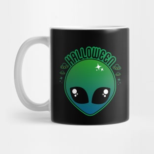 Halloween Alien | Kawaii Green Mug